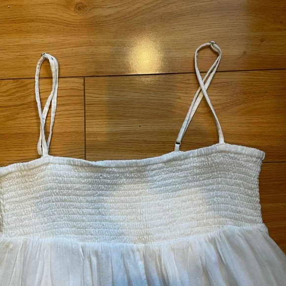 Zara White Smocked Sundress - Picture 3 of 4
